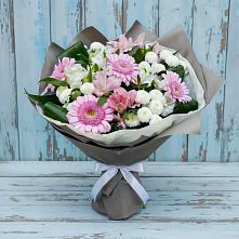 Букет цветов из:  Герберы, Альстромерии и Хризантемы #REPLACE_PRED# Преображенское