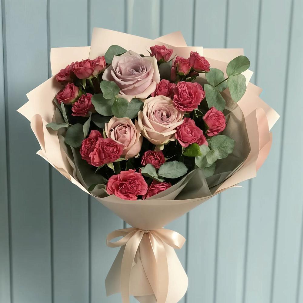 Букет цветов из: Гвоздики и Розы в Преображенское