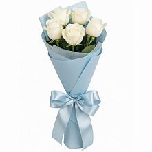 Букет 5 Белых роз Проуд в Преображенское