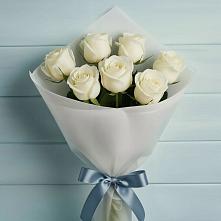 Букет 7 Белых роз Эдлесс Лав в Преображенское
