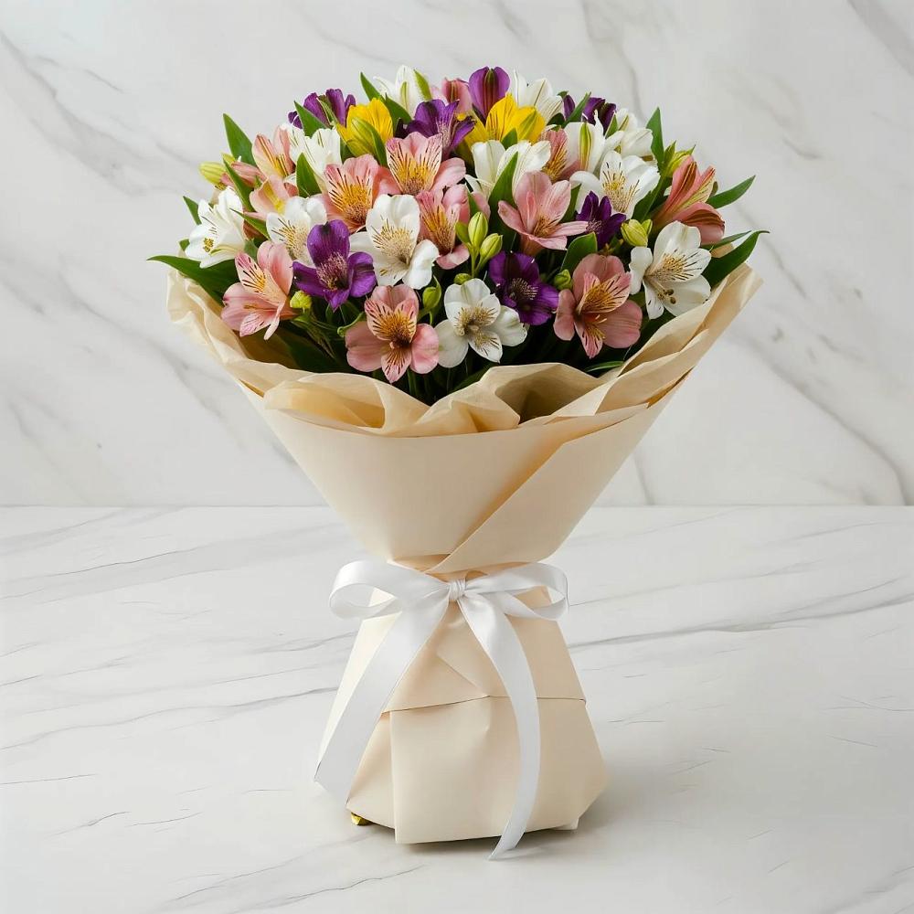 Букет цветов из: Альстромерии в Преображенское