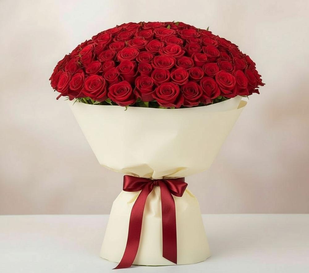 Букет 101 Красная роза Милано в Преображенское
