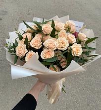 Букет Кремовые розы Латте в Преображенское