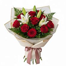 Букет цветов из:  Лилии и Розы в Преображенское