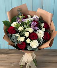 Букет цветов из:  Розы и Альстромерии в Преображенское