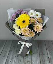 Букет цветов из:  Розы, Герберы и Хризантемы #REPLACE_PRED# Преображенское
