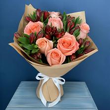 Букет цветов из:  Розы и Альстромерии в Преображенское