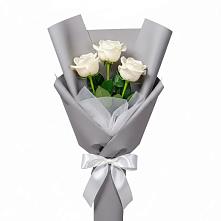 Букет 3 белые розы #REPLACE_PRED# Преображенское