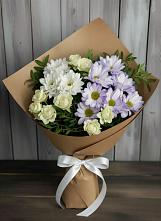 Букет цветов из:  Хризантемы и Розы в Преображенское