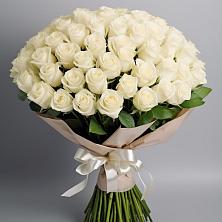 Букет 101 беля роза Белоснежка в Преображенское