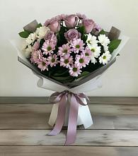 Букет цветов из:  Хризантемы и Розы в Преображенское
