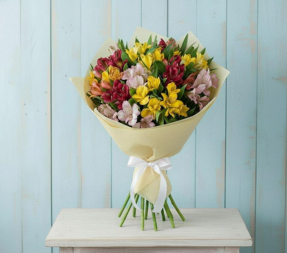 Букет цветов из: Альстромерии в Преображенское