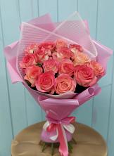Букет 15 Розовых роз Равель в Преображенское