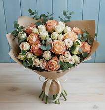 Букет цветов из:  Альстромерии и Розы в Преображенское